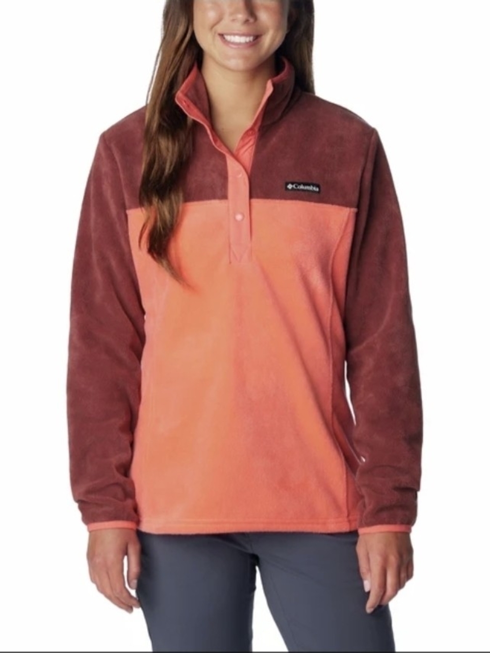 Columbia Women's Two-Tone Coral Pullover Fleece Jacket